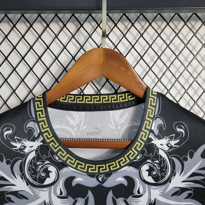 Italien „Versace“ Schwarzes limitiertes Trikot