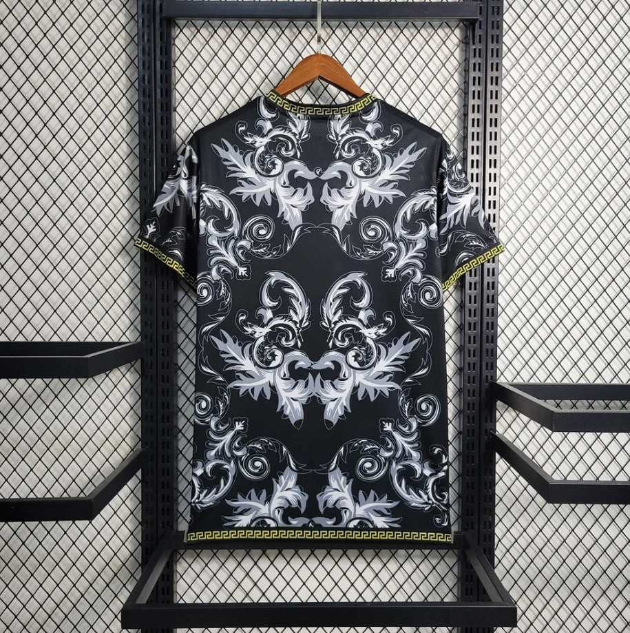 Italien „Versace“ Schwarzes limitiertes Trikot